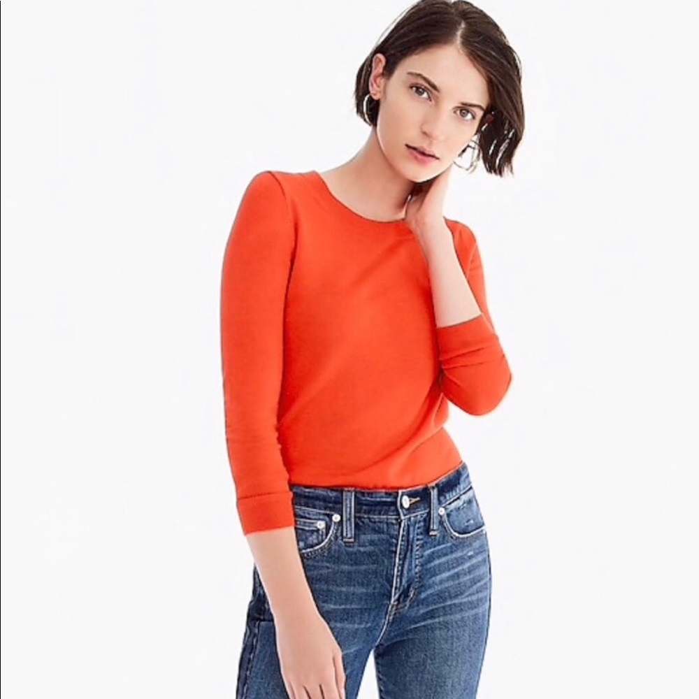 J. Crew Orange Crewneck Sweater